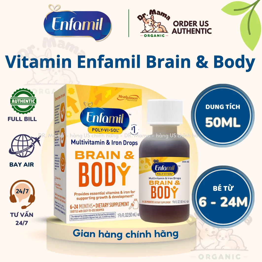 Vitamin Enfamil Brain & Body - bé phát triển toàn diện, cứng cáp, ăn ngon